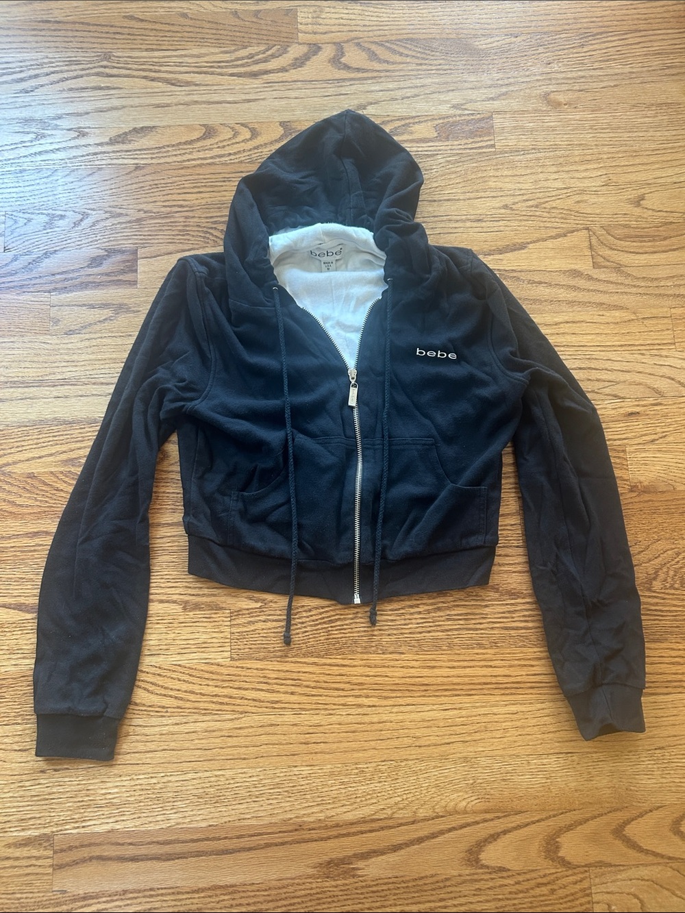 Vintage Bebe Black Hoodie (Size M, but runs smaller)